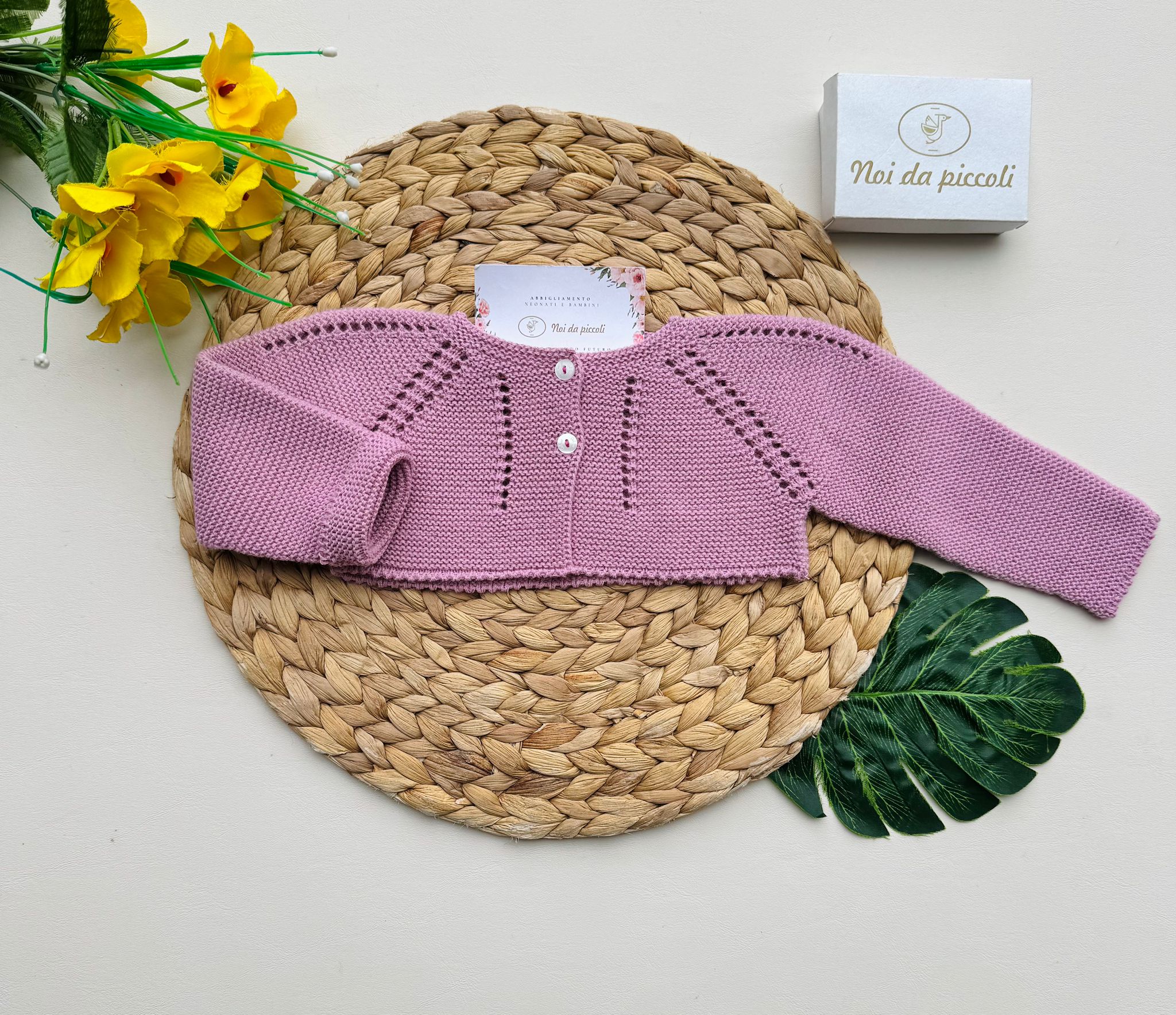 GOLFINO FILATO FRESCO ROSA SCURO CALADOS - Noi da piccoli