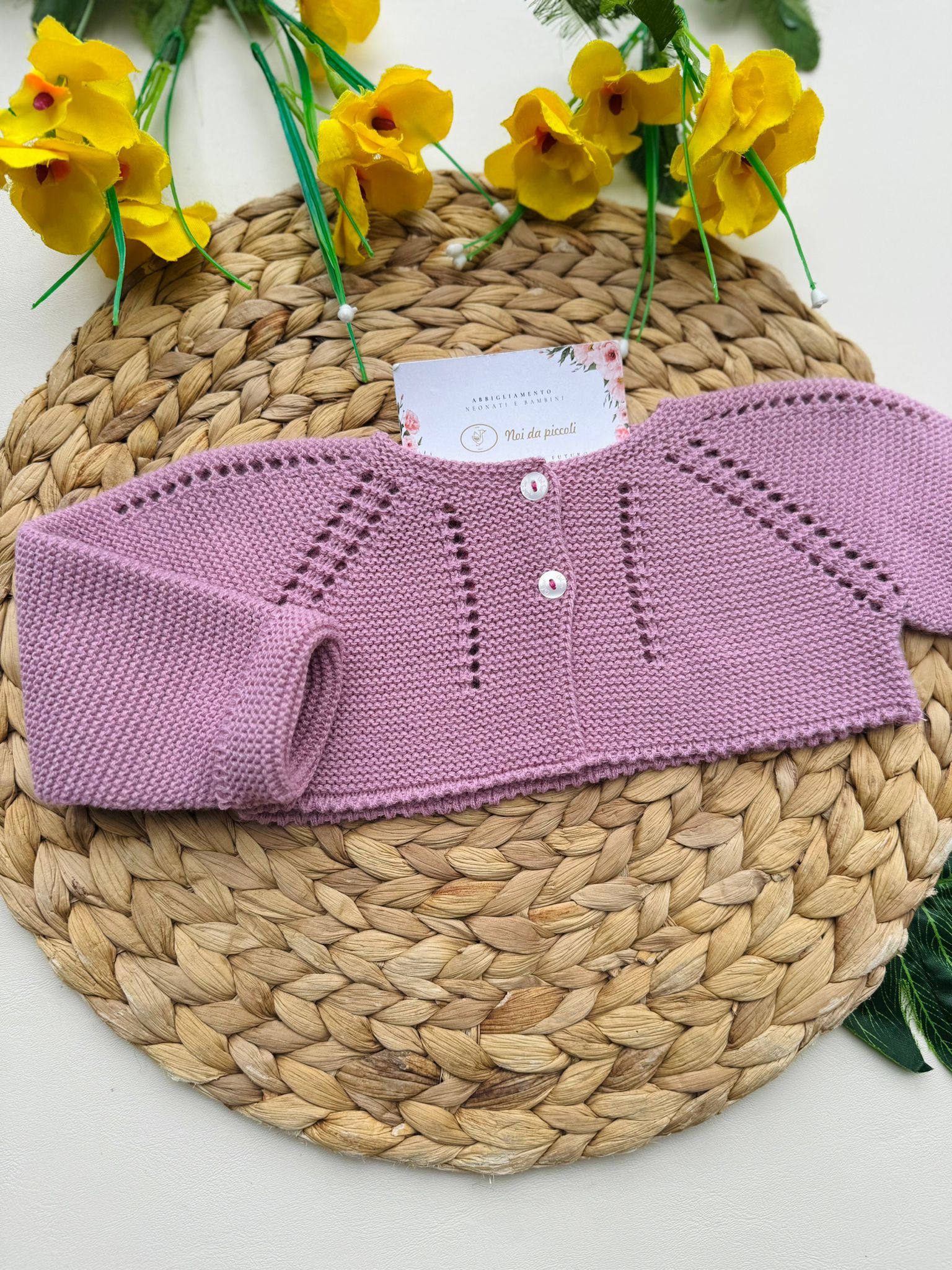 GOLFINO FILATO FRESCO ROSA SCURO CALADOS - Noi da piccoli