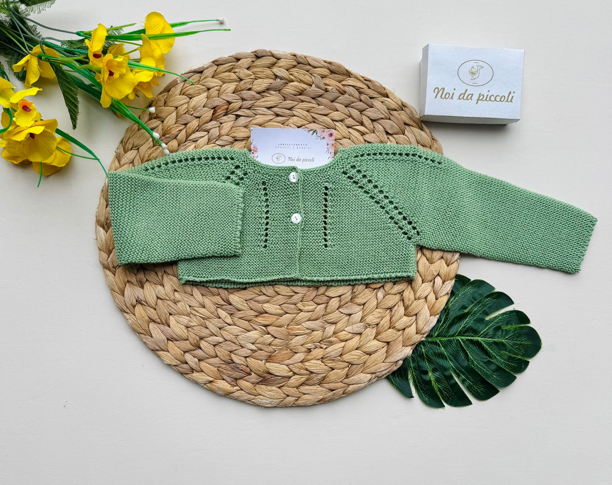 GOLFINO FILATO FRESCO VERDE CALADOS - Noi da piccoli