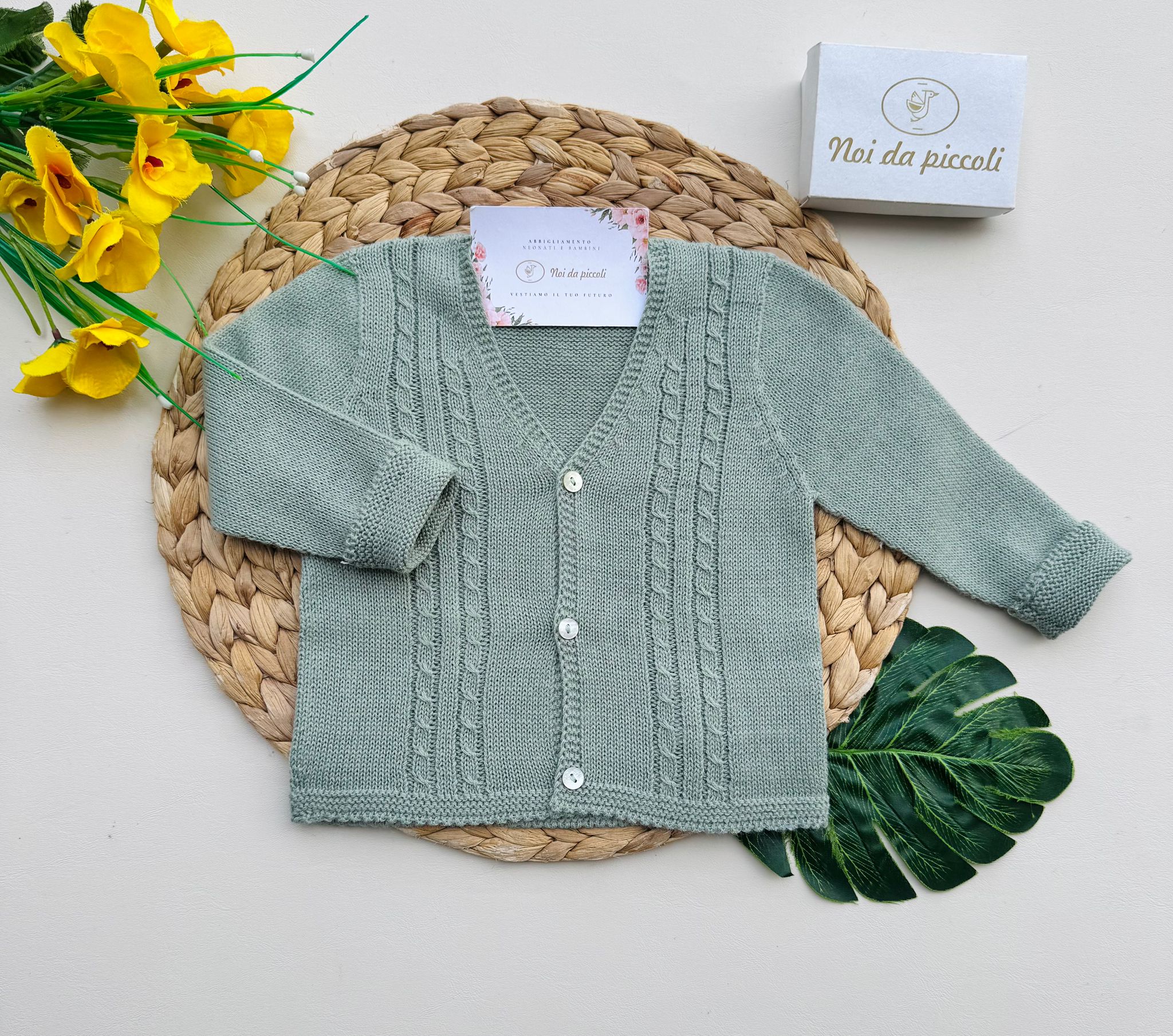 GOLFINO FILATO FRESCO VERDE EMPOLVADO - Noi da piccoli