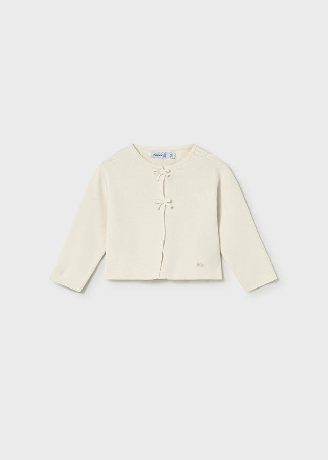 GOLFINO IN COTONE CON FIOCCHETTI BIANCO - Noi da piccoli