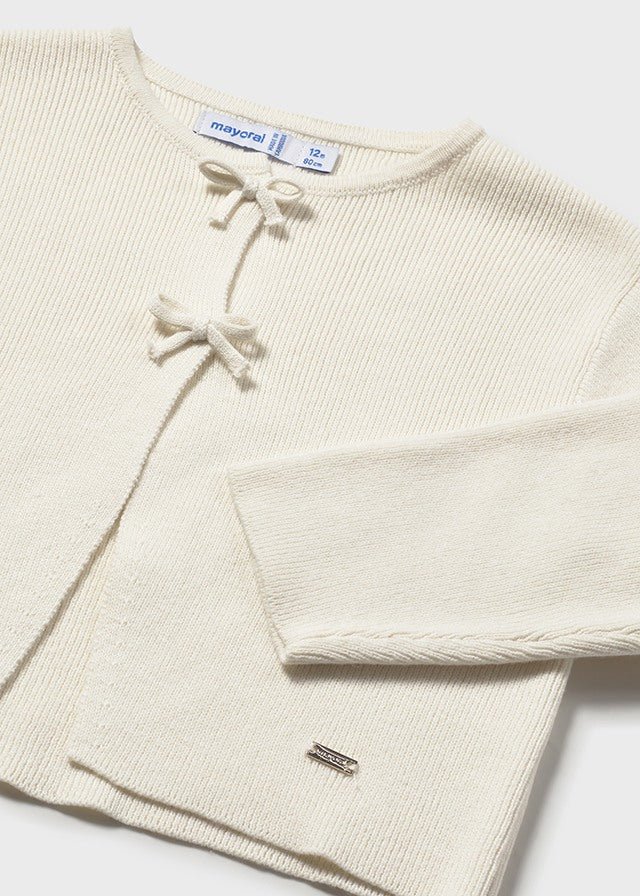 GOLFINO IN COTONE CON FIOCCHETTI BIANCO - Noi da piccoli