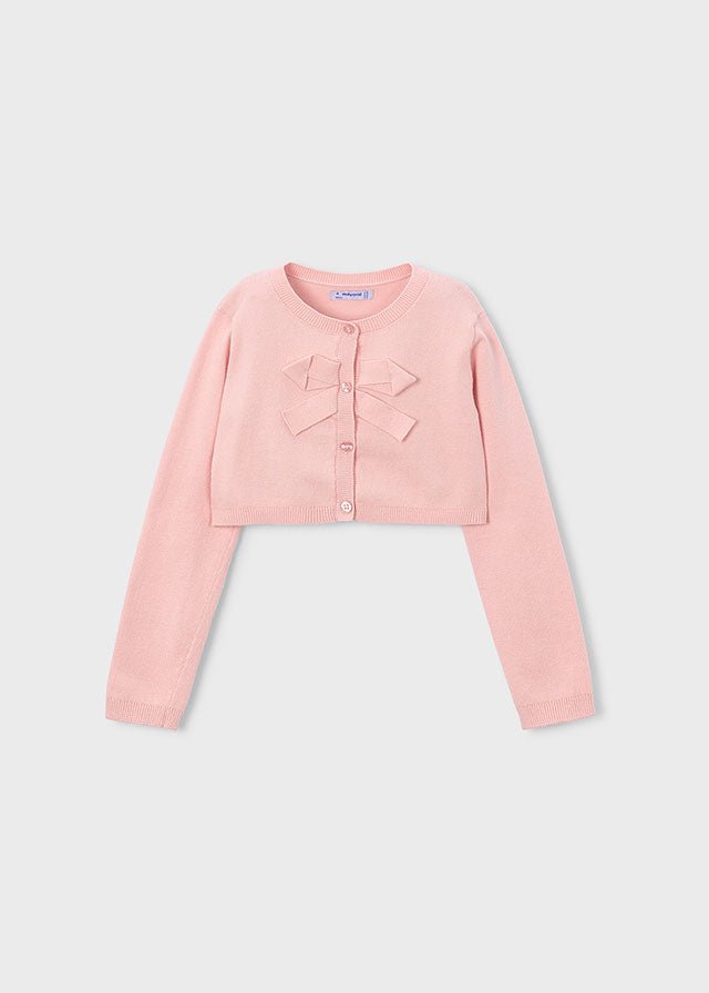 GOLFINO IN COTONE CON FIOCCO ROSA - Noi da piccoli
