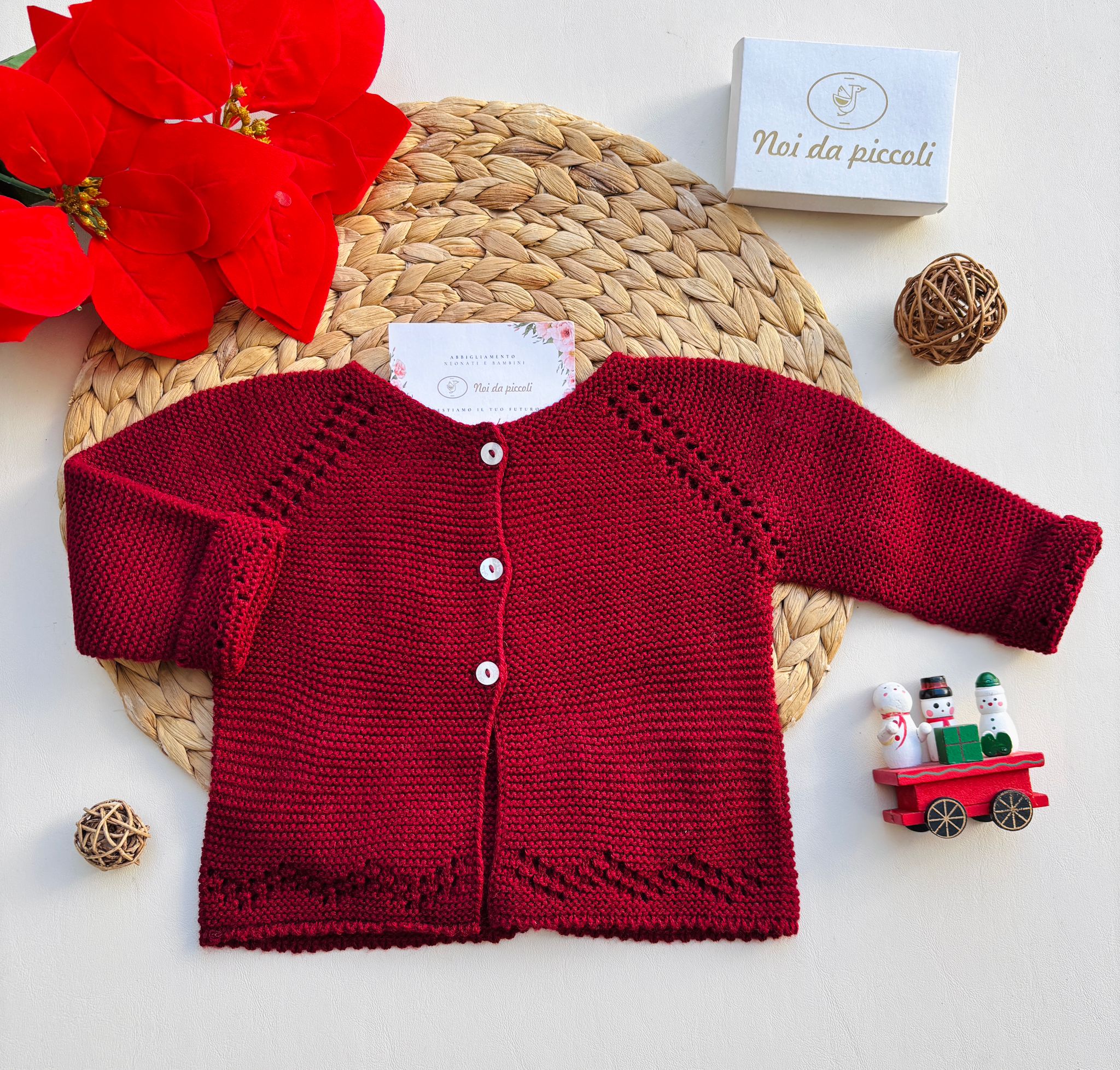 GOLFINO IN FILATO CALDO BORDEAUX - Noi da piccoli