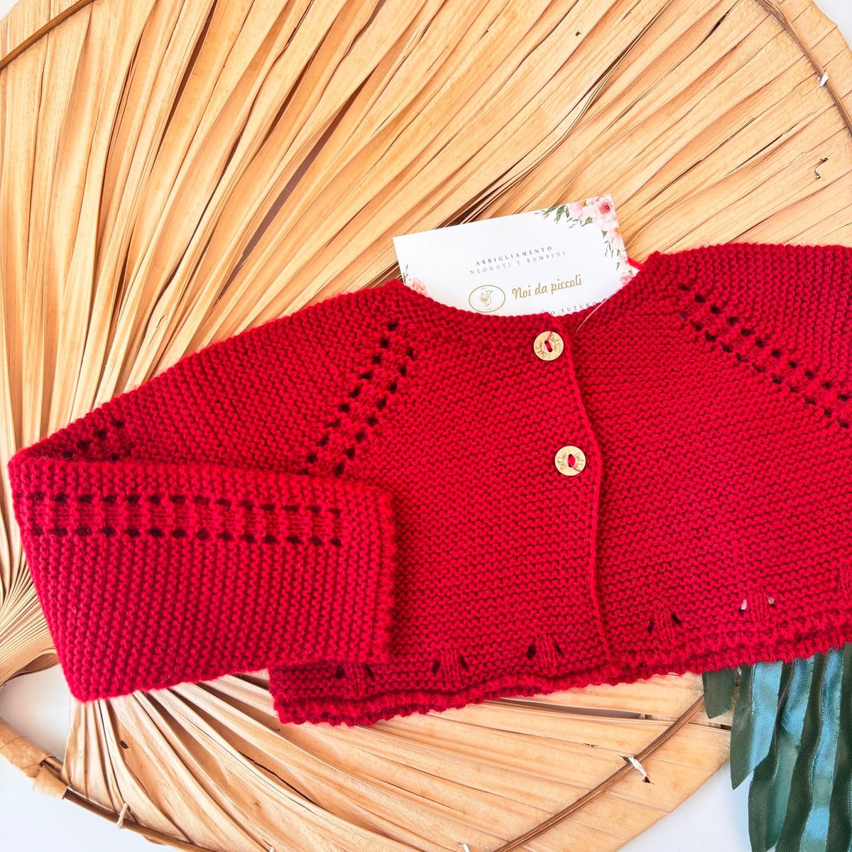 GOLFINO IN FILATO CALDO ROSSO - Noi da piccoli