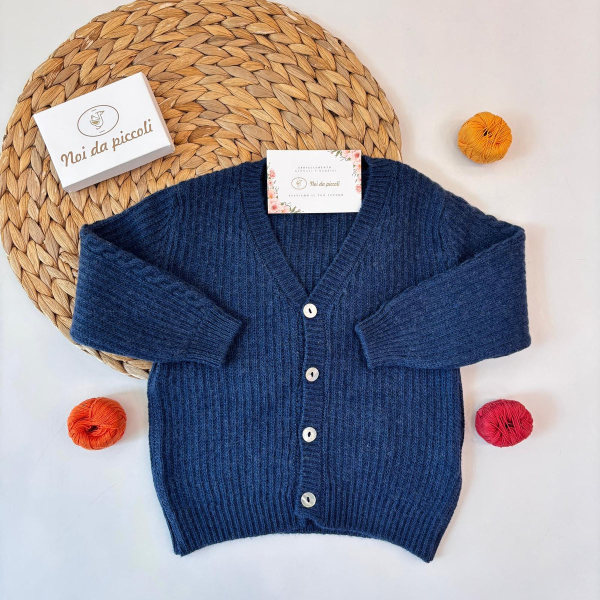 GOLFINO IN MISTO CACHEMIRE BLU - Noi da piccoli