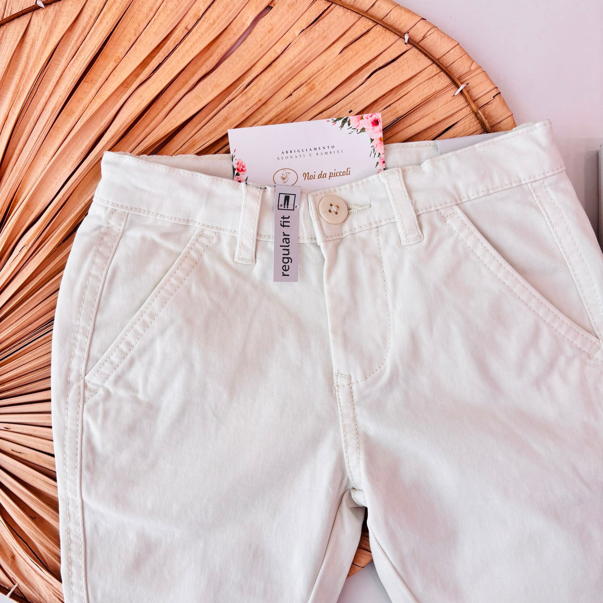 PANTALONE IN COTONE CALDO PANNA