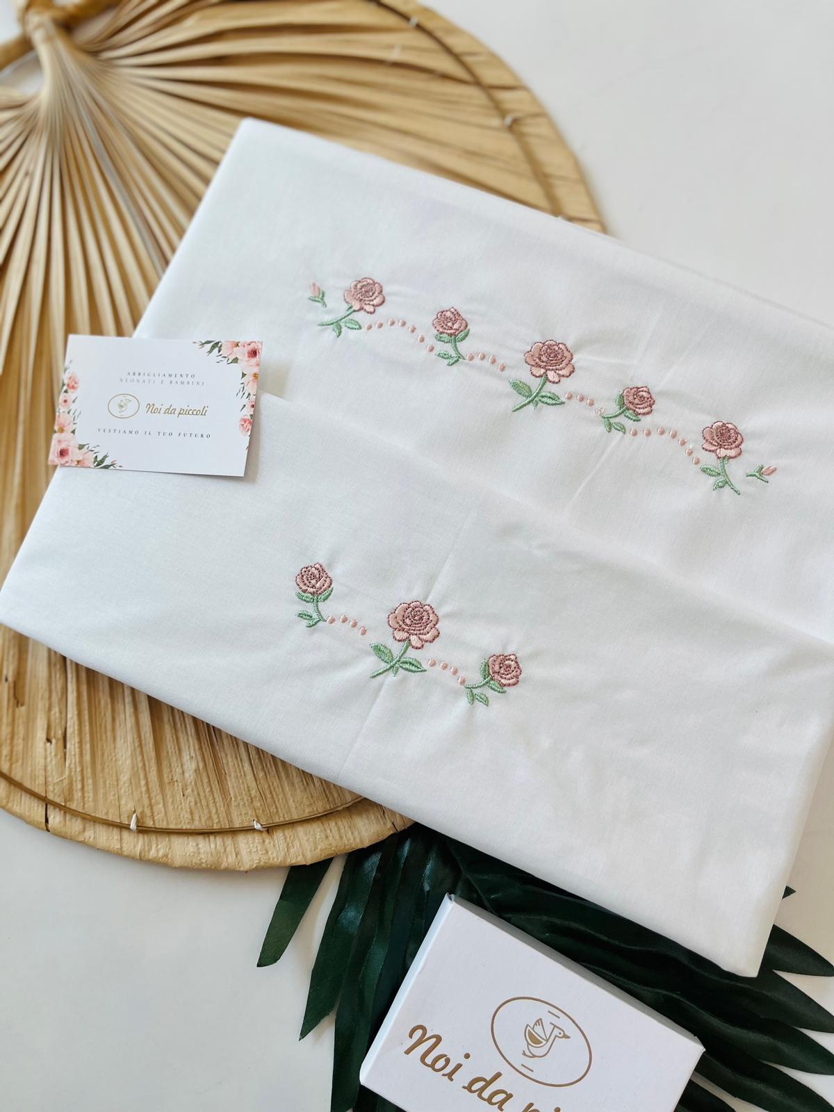 SET LENZUOLA  100 % COTONE ROSA