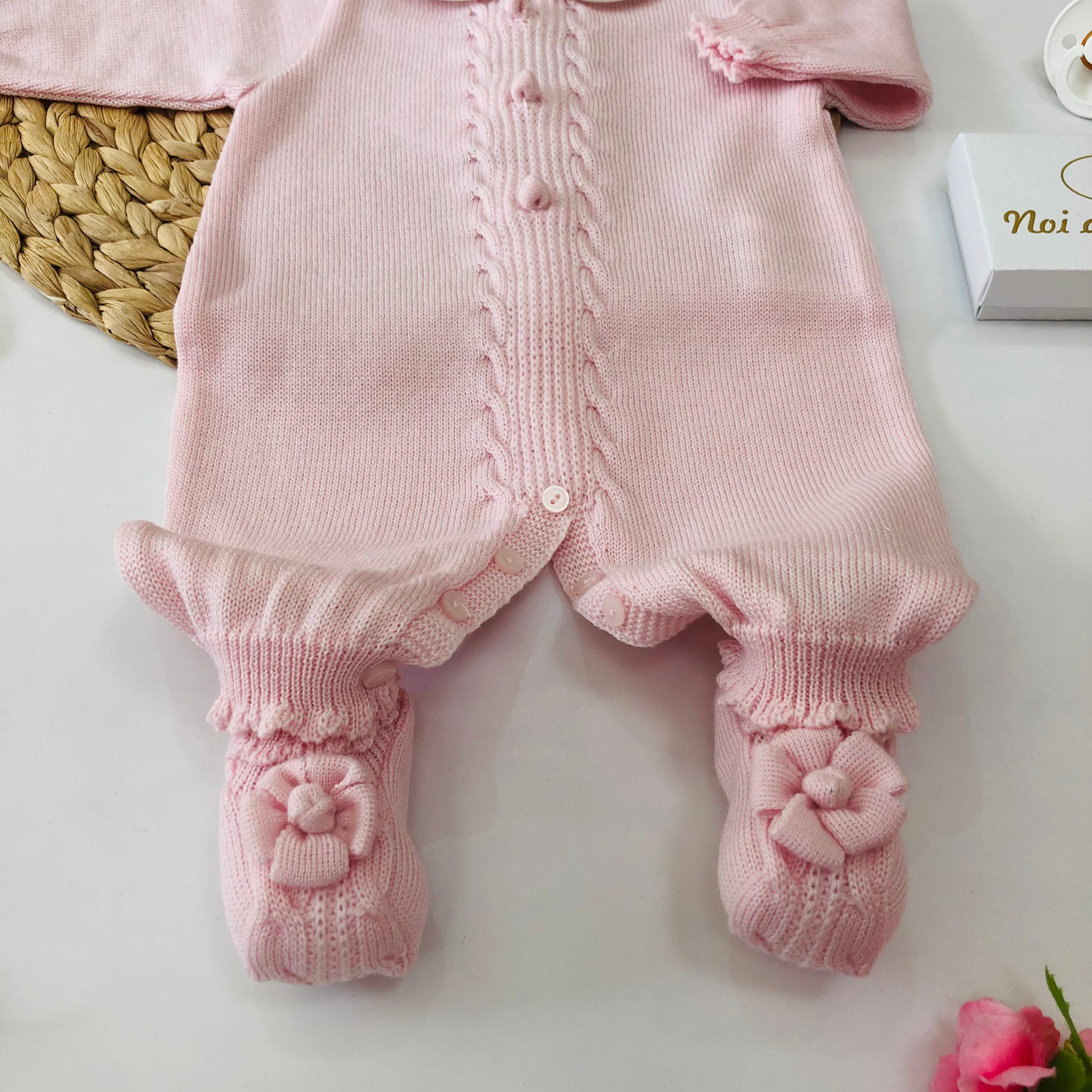 BABY PINK ONEsie WITH BOOTIES