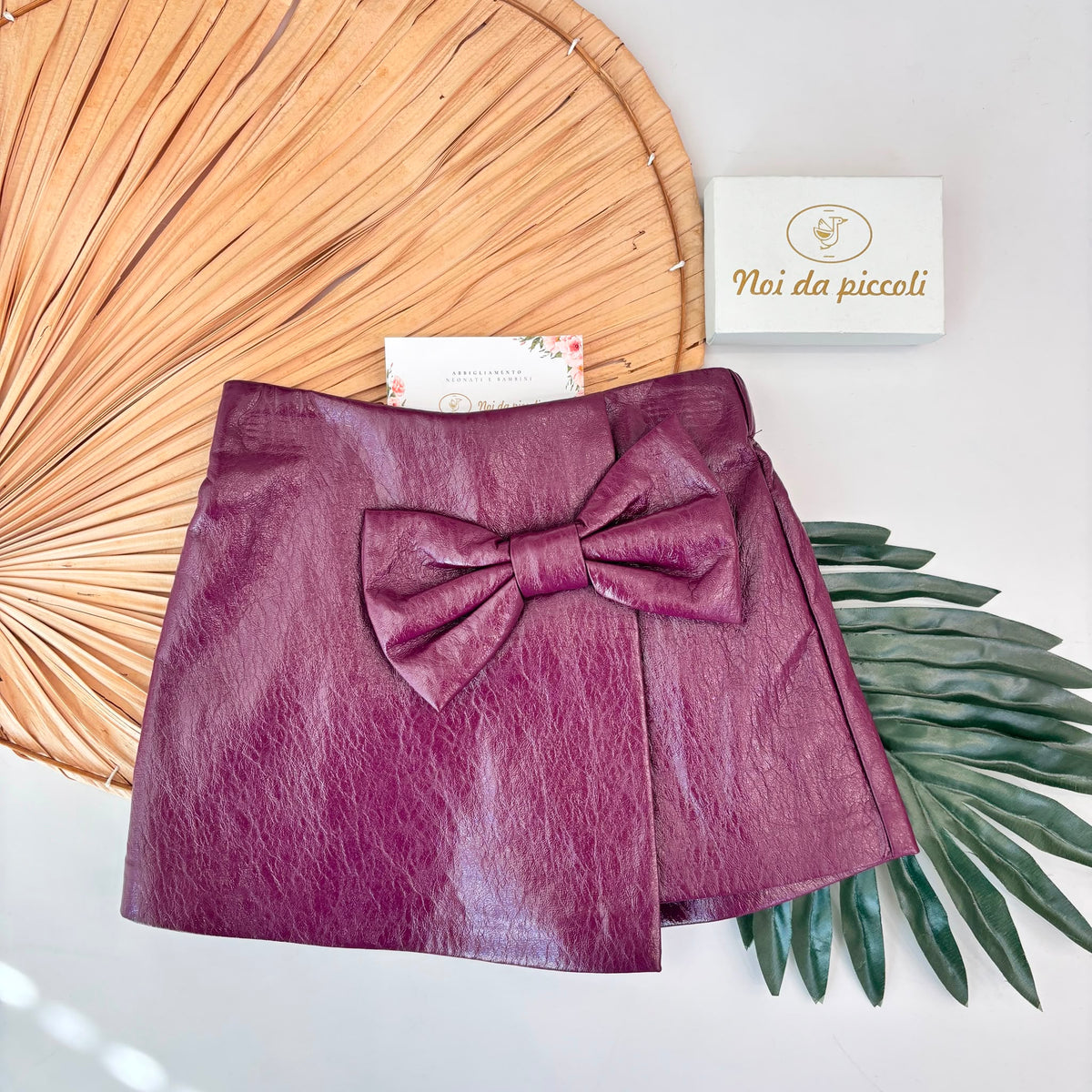 GONNA IN PELLE BORDEAUX