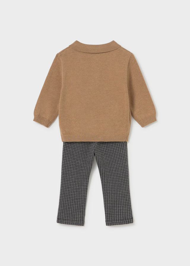 COMPLETO VERSATILE IN FILATO CALDO BEIGE