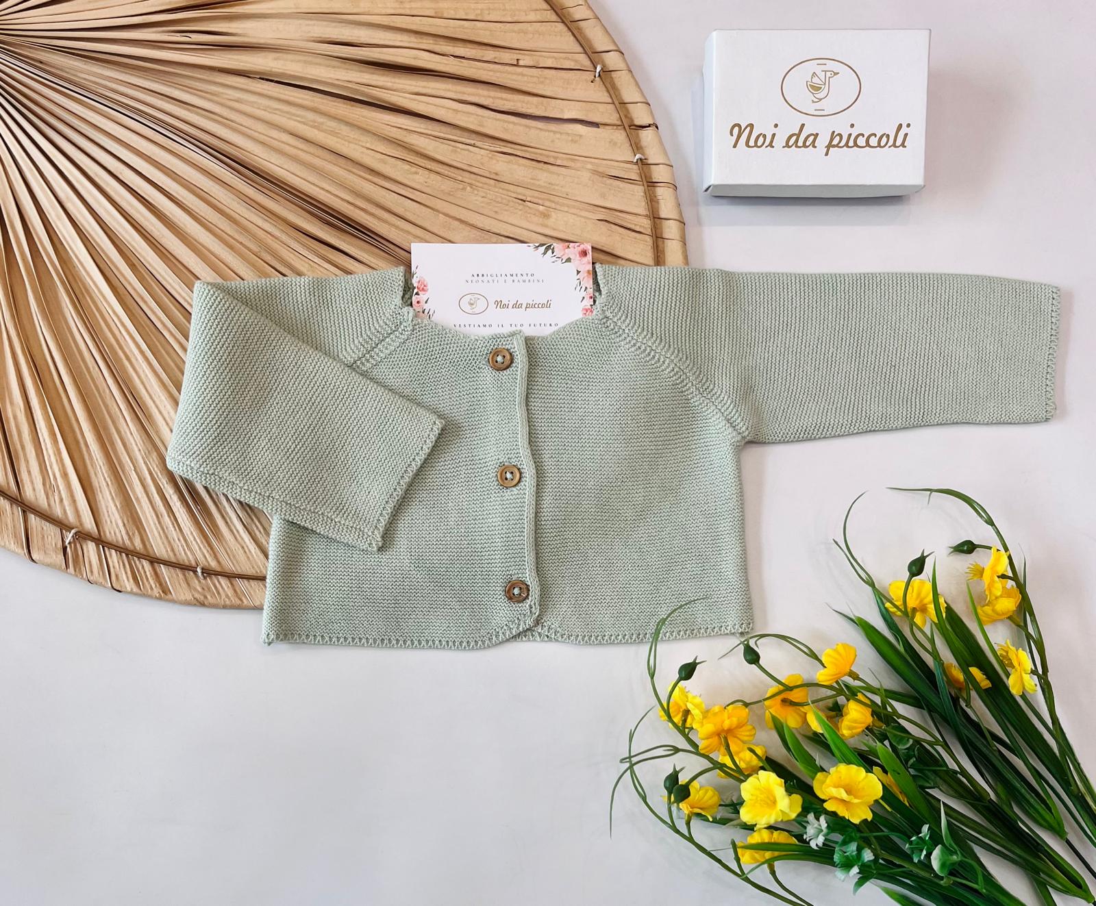 GOLFINO IN COTONE CALDO VERDE MENTA
