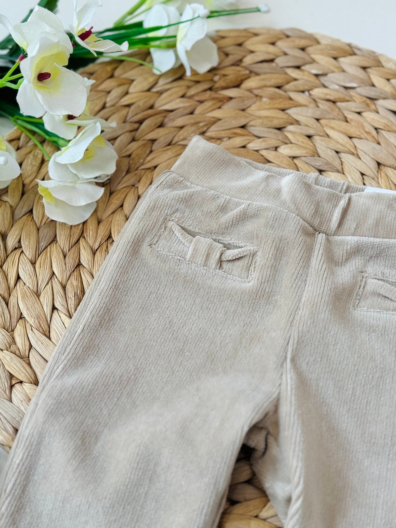 LEGGINS VELLUTO A COSTINE SEPIA - Noi da piccoli