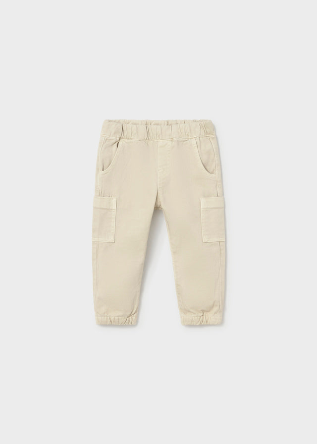 PANTALONE IN COTONE CALDO PANNA