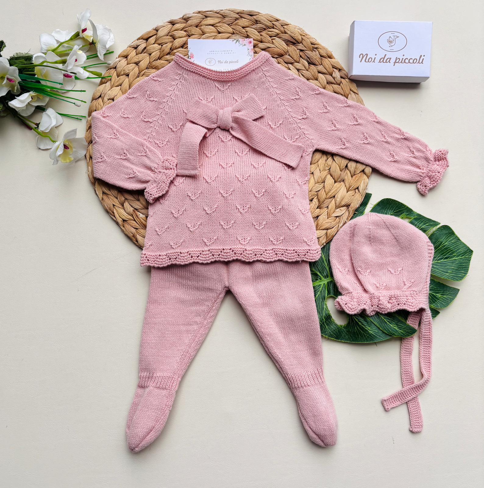 completo 3 pz FILATO CALDO ROSA