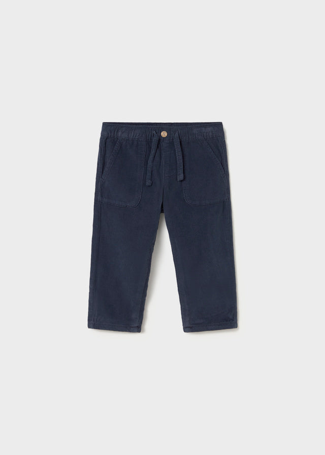 PANTALONE IN VELLUTO BLU