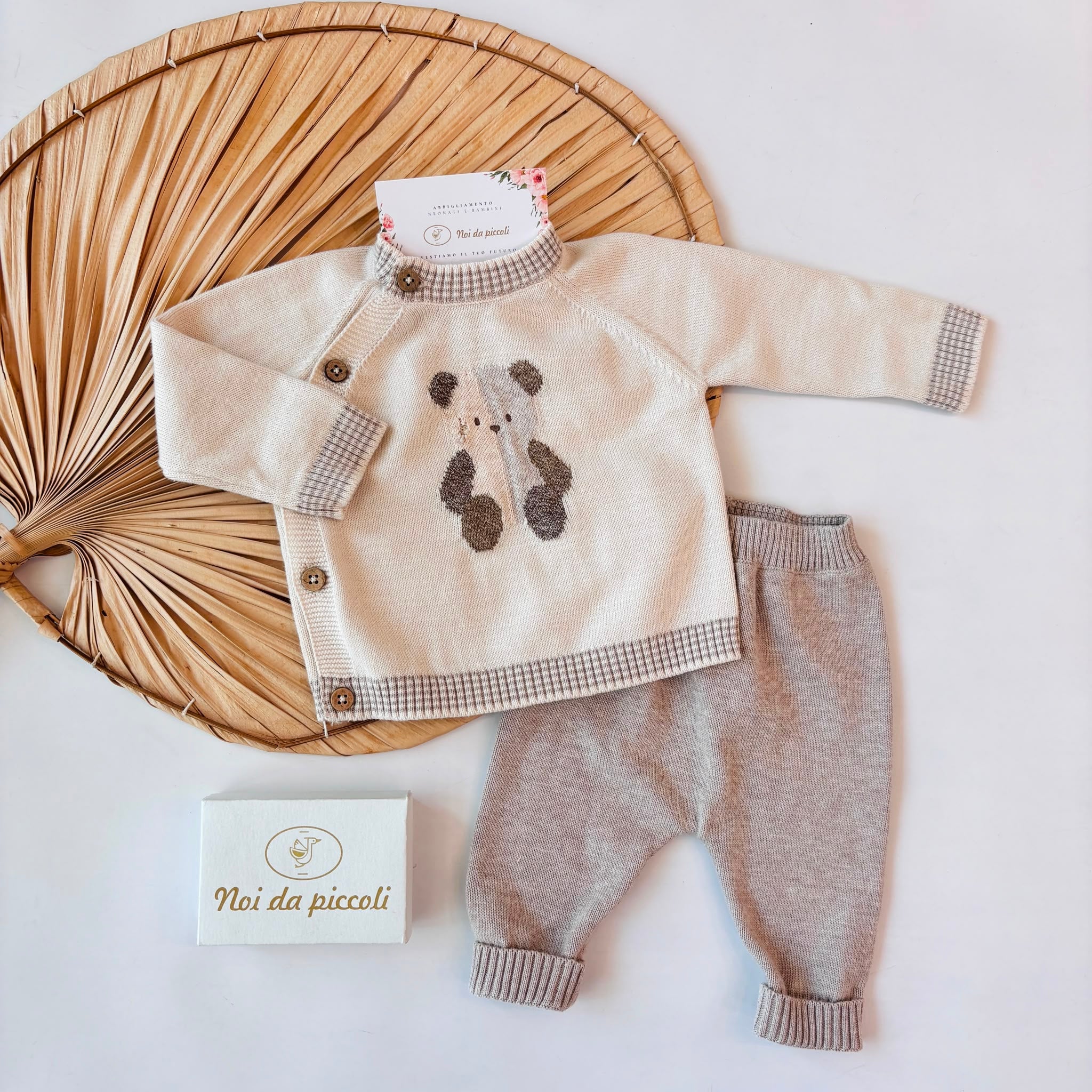 COMPLETO IN COTONE CALDO MOCCA