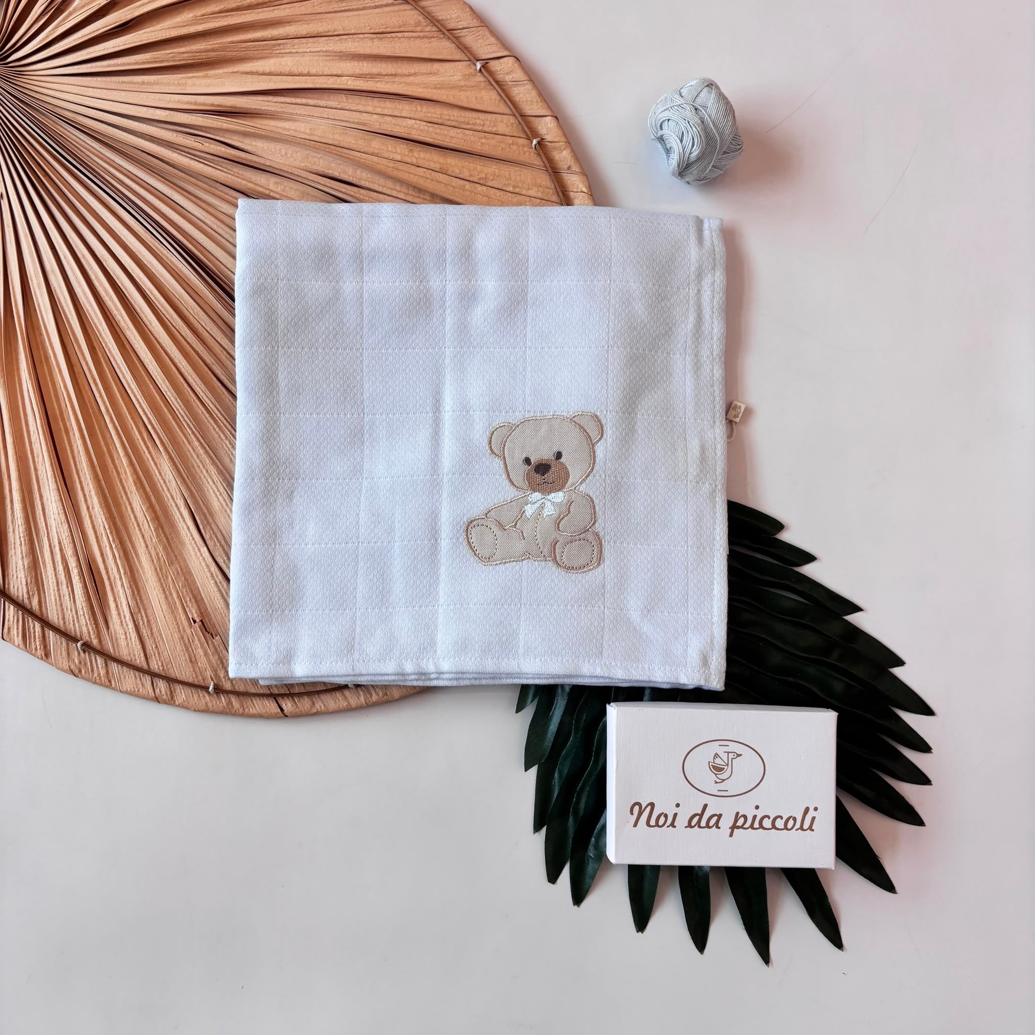 MUSSOLA 100% COTONE ORSETTO CIELO