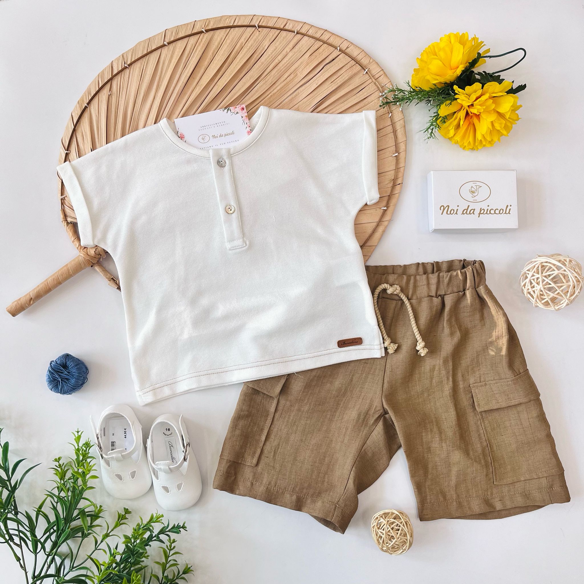 MAGLIA CON BERMUDA CAFFE - Noi da piccoli