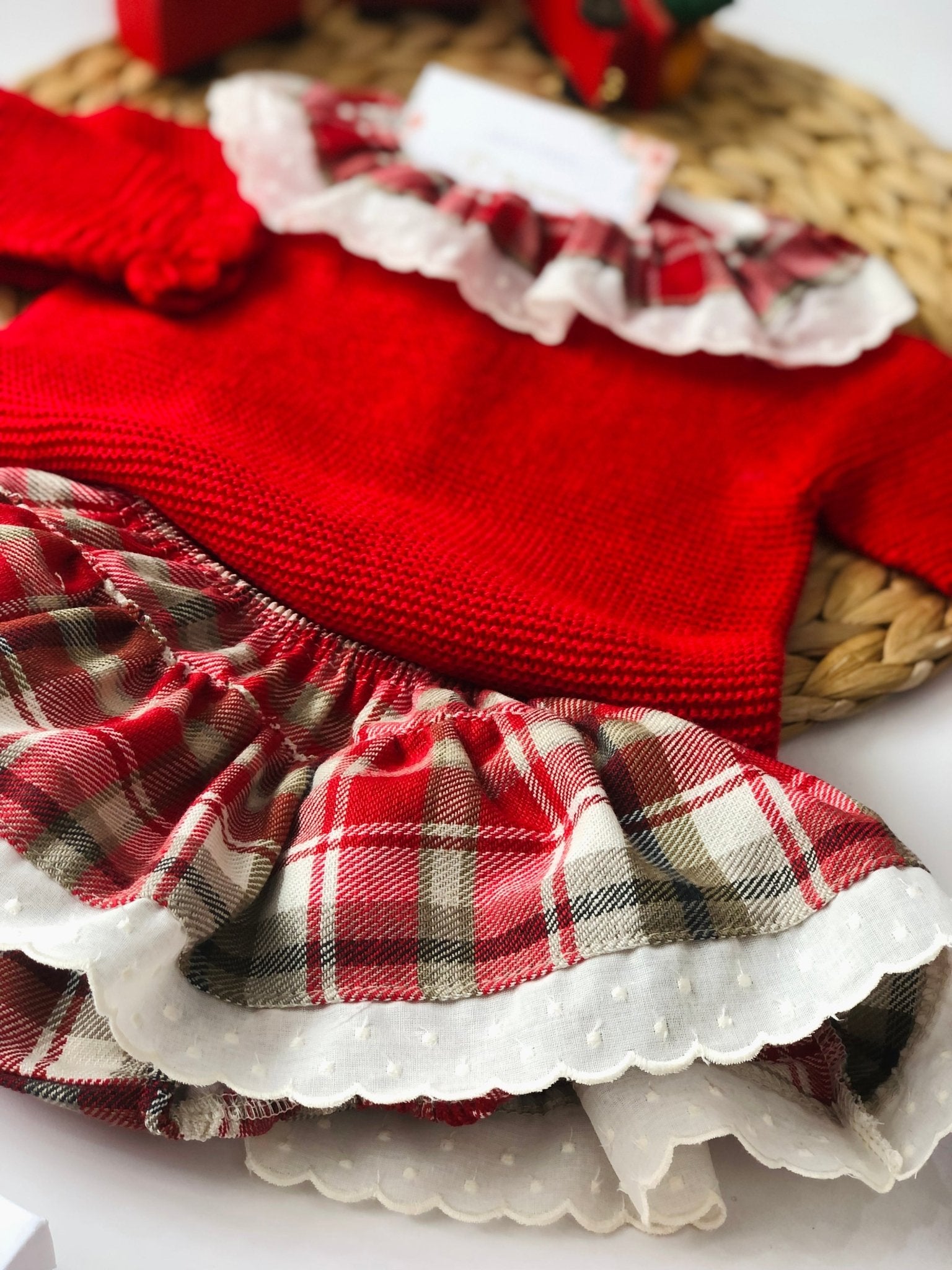 MAGLIA CON CULOTTE FILATO CALDO E LANA MERINO ROJO - Noi da piccoli