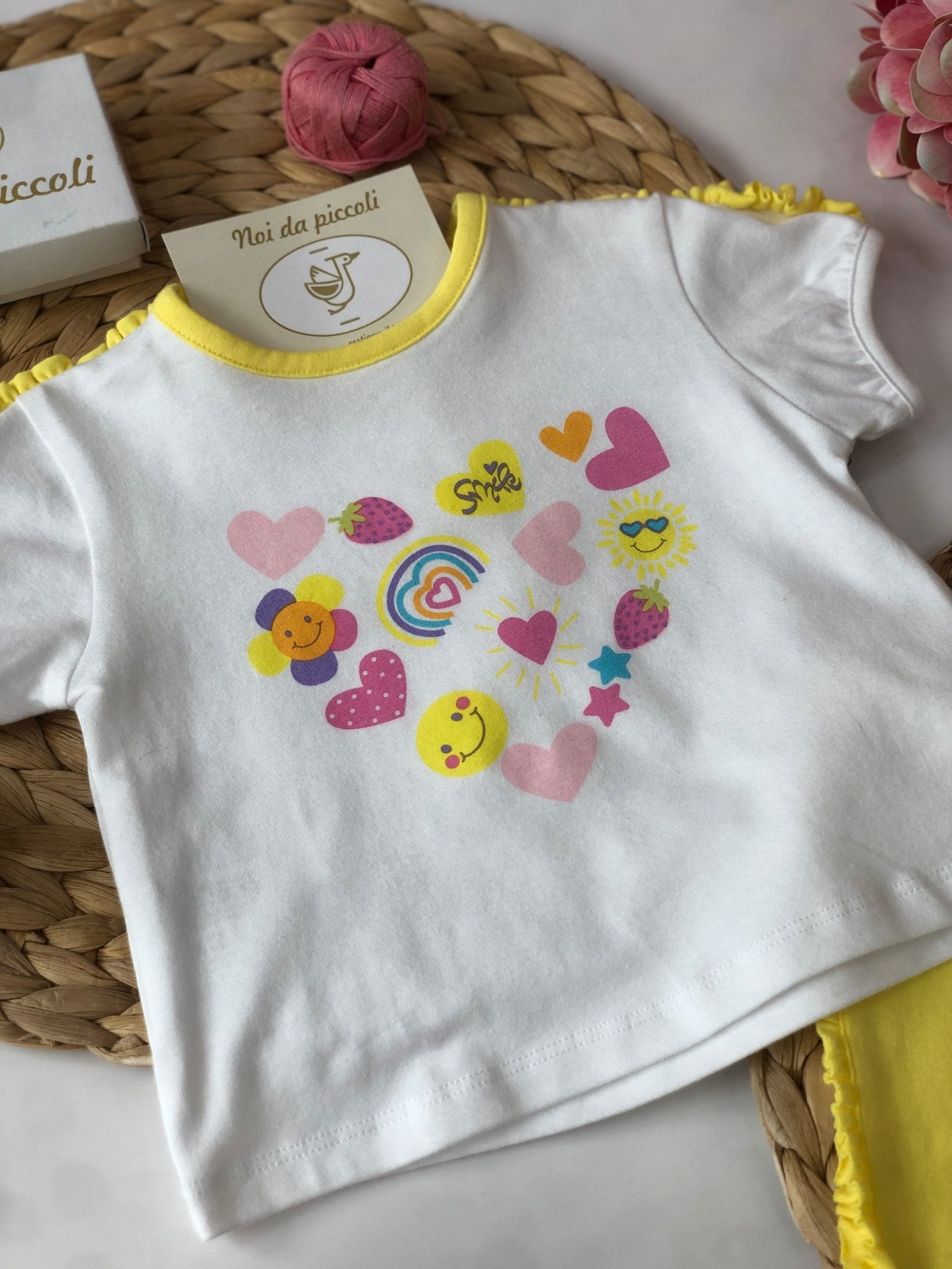 MAGLIA CON LEGGINS GIALLO COTONE - Noi da piccoli