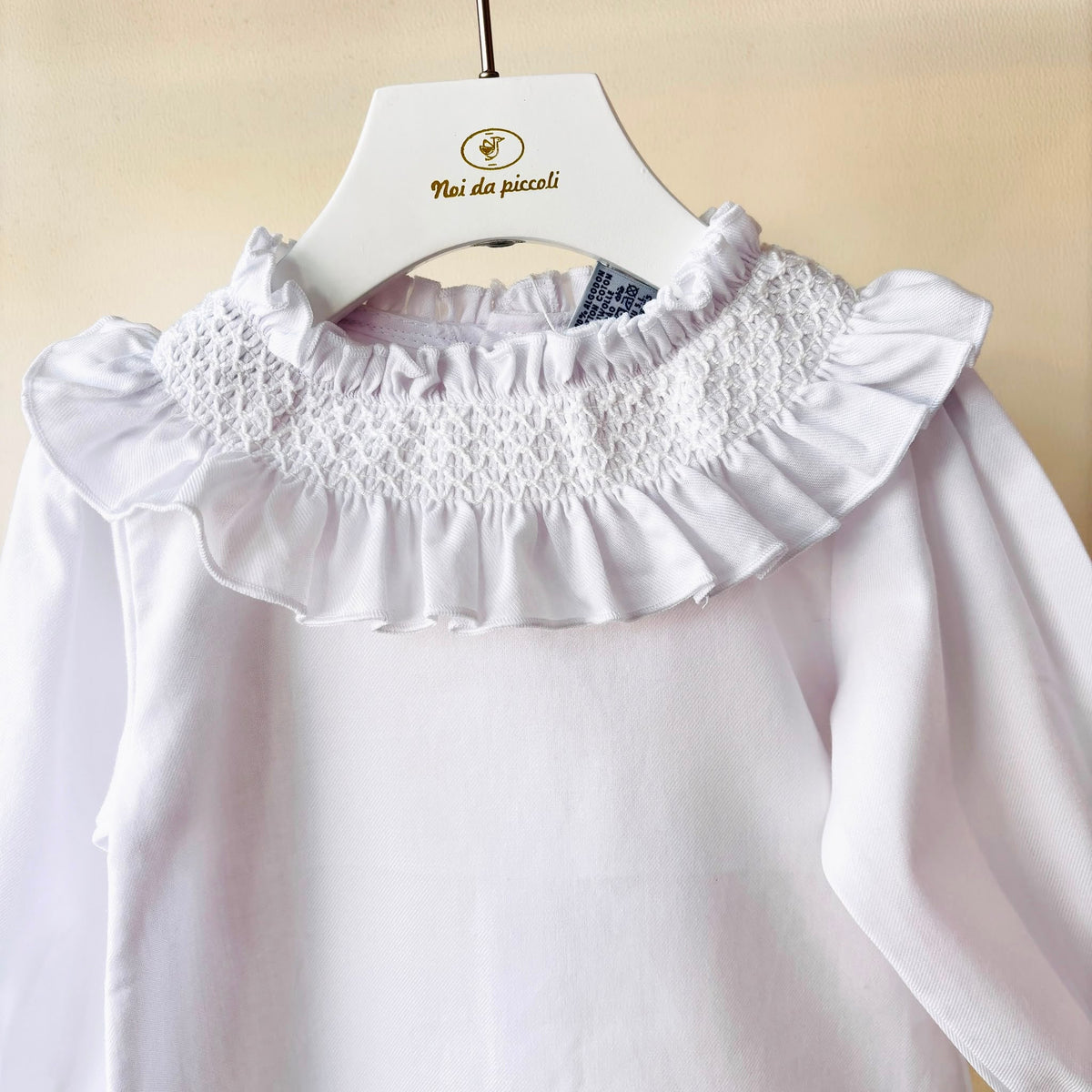 MAGLIA IN COTONE CALDO BIANCO - Noi da piccoli
