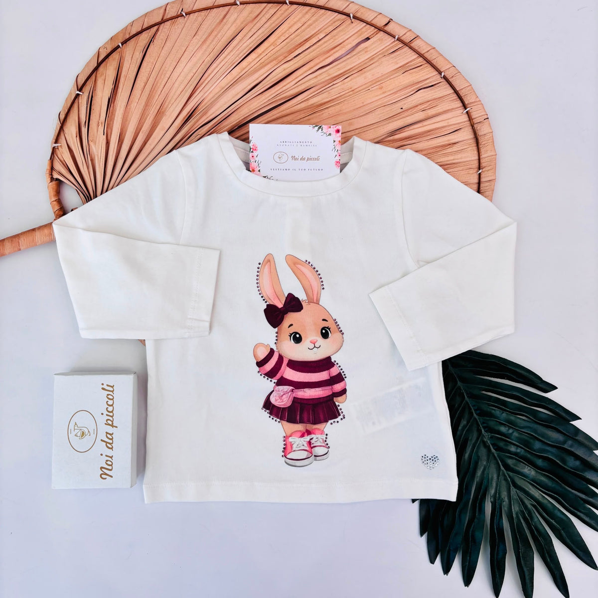 MAGLIA IN COTONE CALDO BIANCO - Noi da piccoli