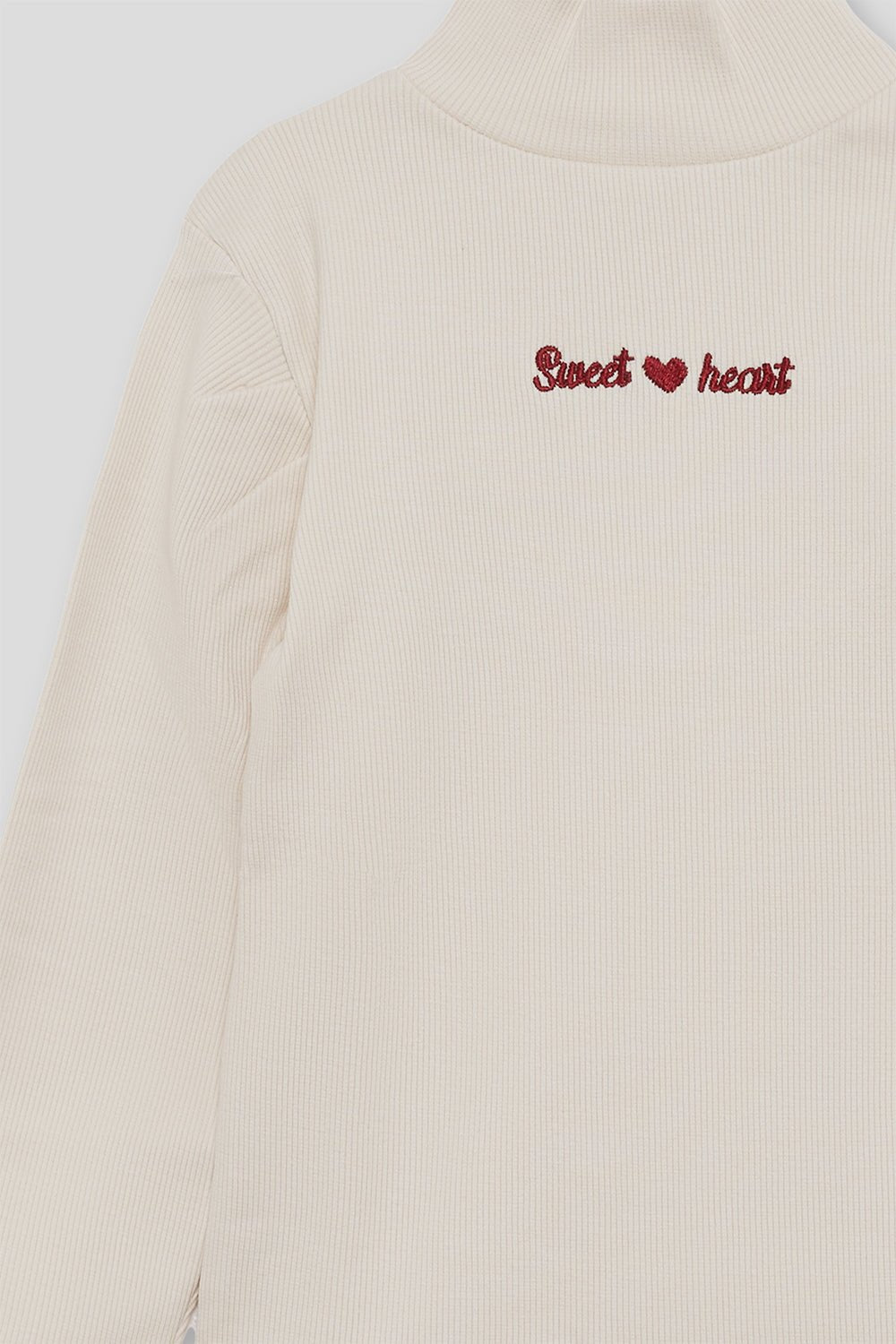 Maglia in Cotone Caldo con Scritta "Sweet Heart" Panna Street Monkey - Noi da piccoli