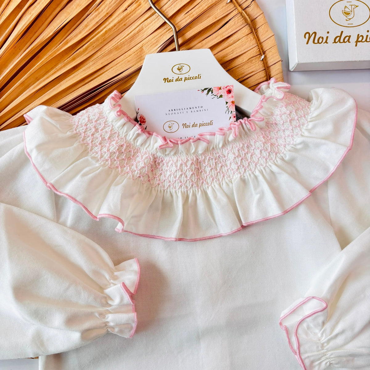 MAGLIA IN COTONE CALDO ROSA - Noi da piccoli
