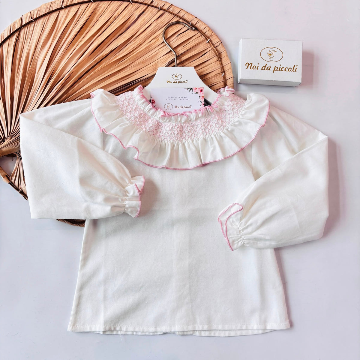 MAGLIA IN COTONE CALDO ROSA - Noi da piccoli