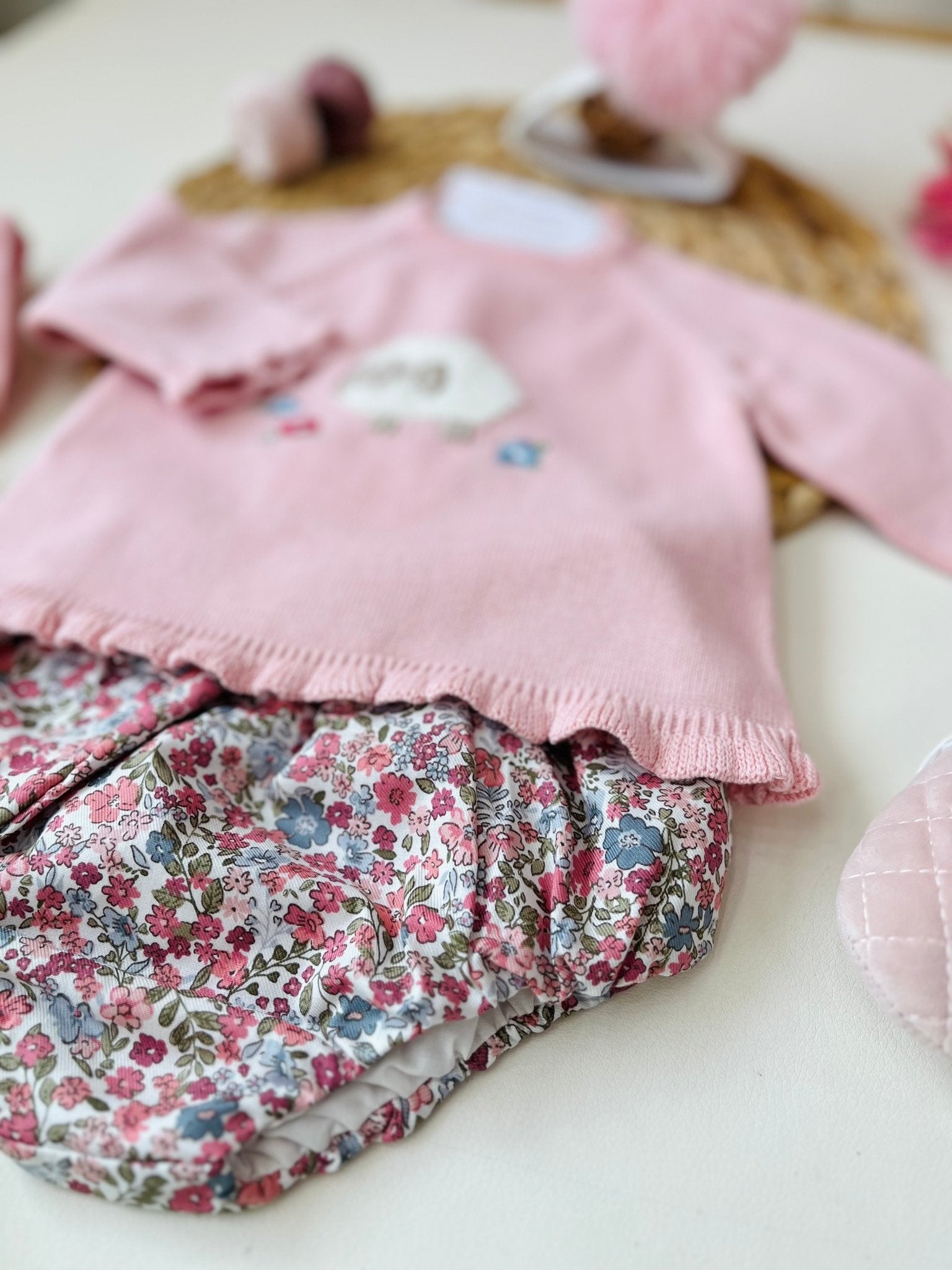 MAGLIETTINA CON CULOTTE E COLLANT ROSA BABY - Noi da piccoli