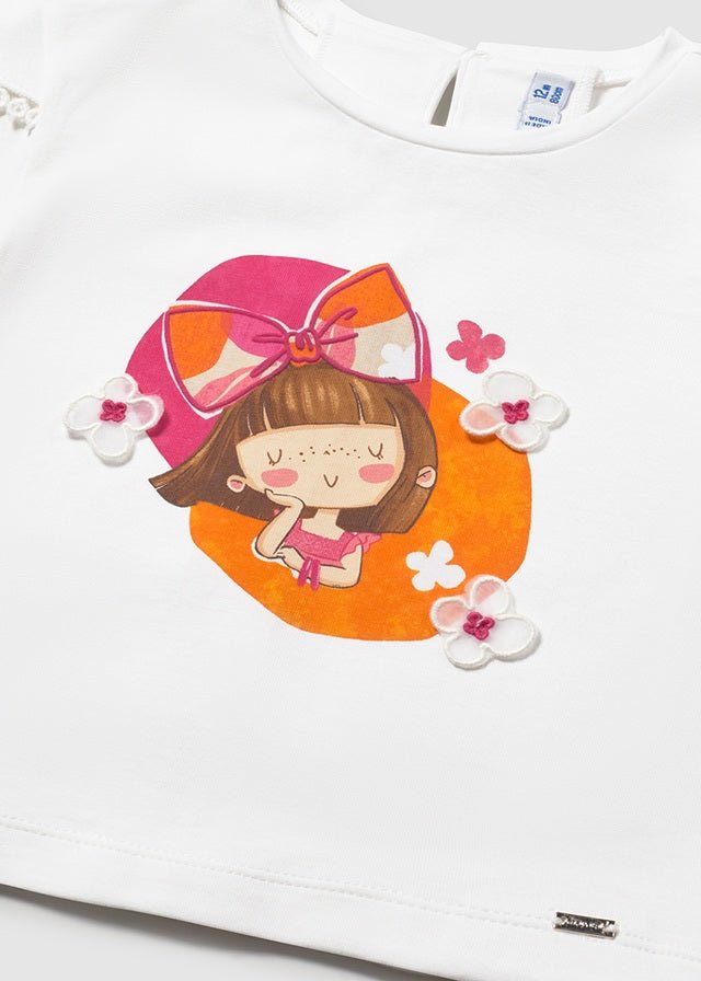 MAGLIETTINA IN COTONE BIANCO - Noi da piccoli