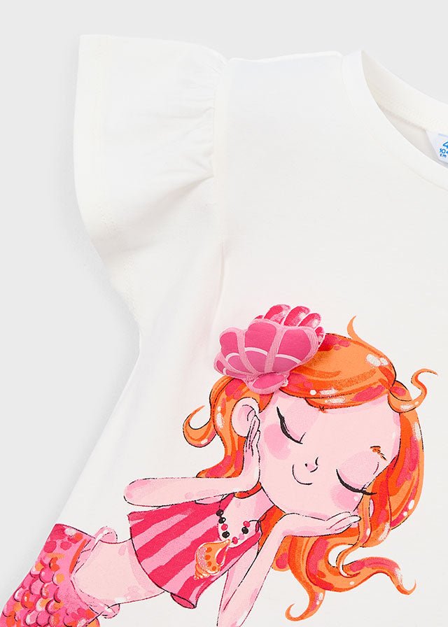 MAGLIETTINA IN COTONE CON DISEGNINI BIANCO - Noi da piccoli