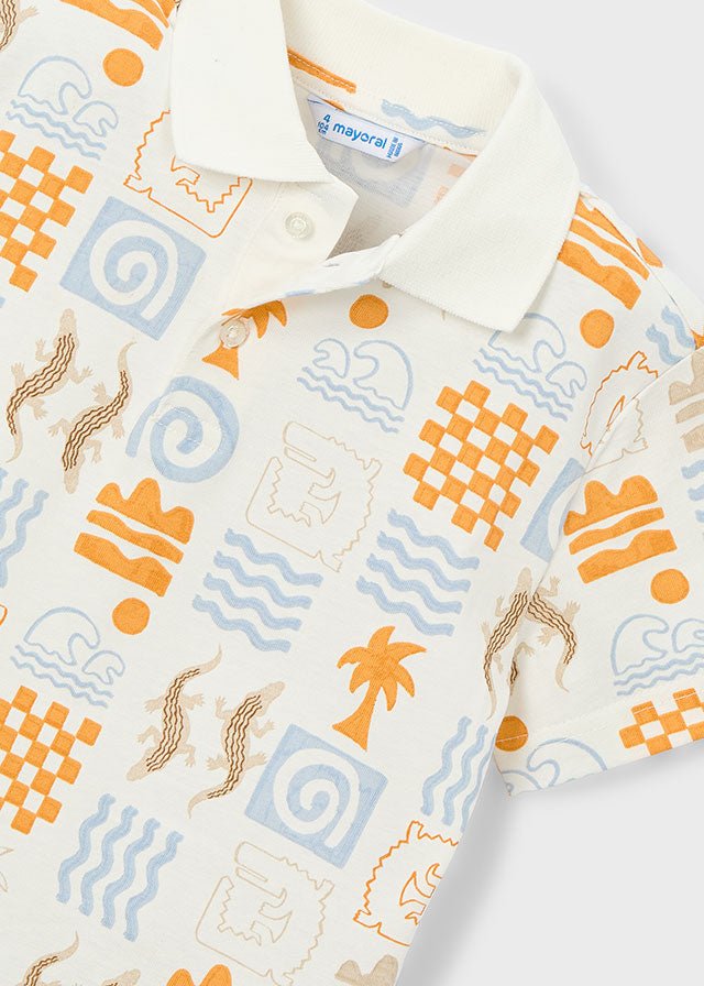 MAGLIETTINA IN COTONE CON DISEGNINI COLORATI BIANCO - Noi da piccoli