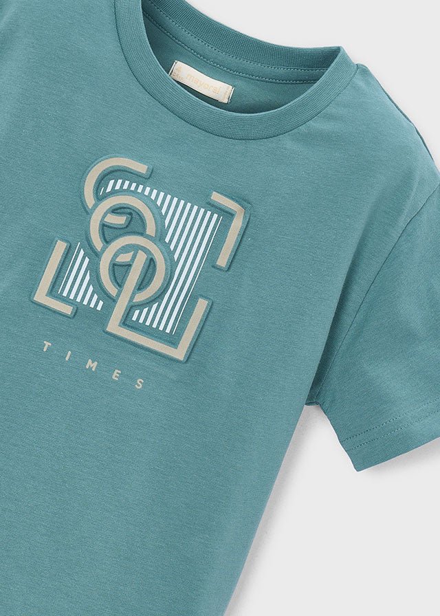 MAGLIETTINA IN COTONE CON DISEGNINI VERDE - Noi da piccoli