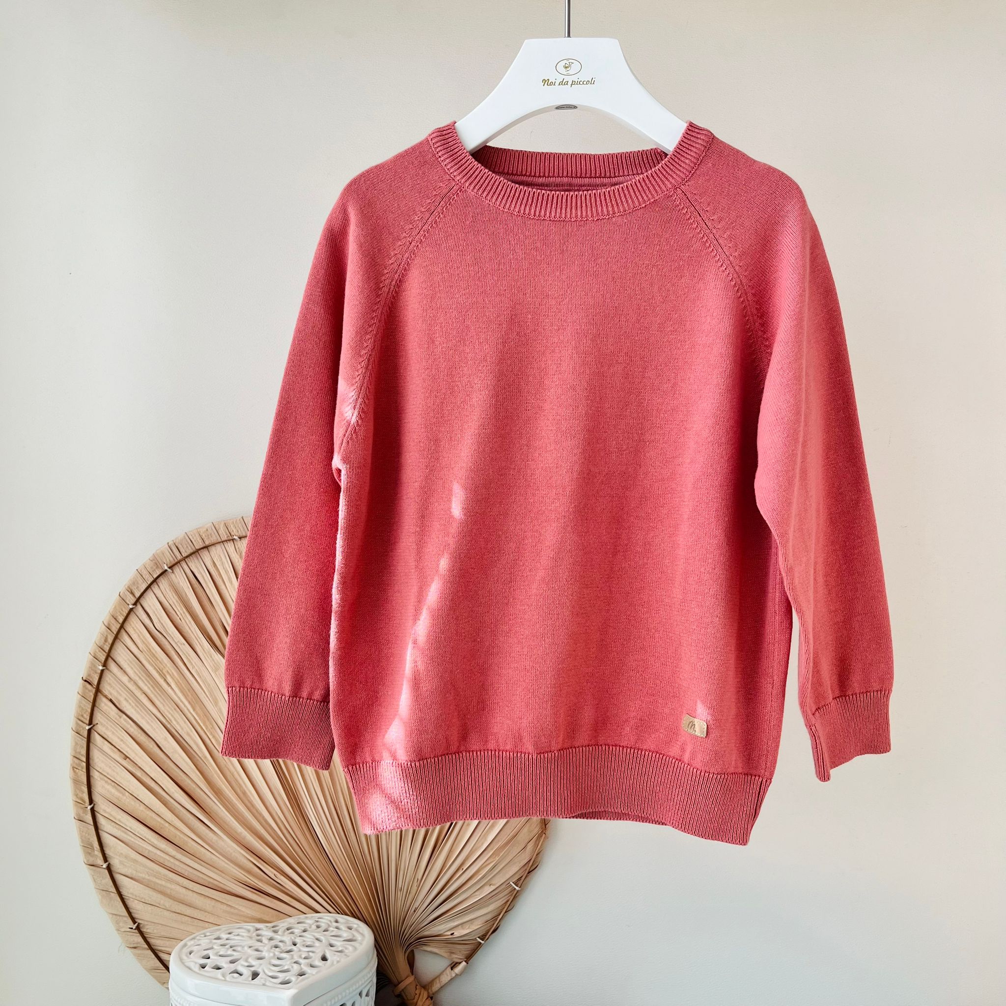 MAGLIONCINO 100 % COTONE PESCA - Noi da piccoli