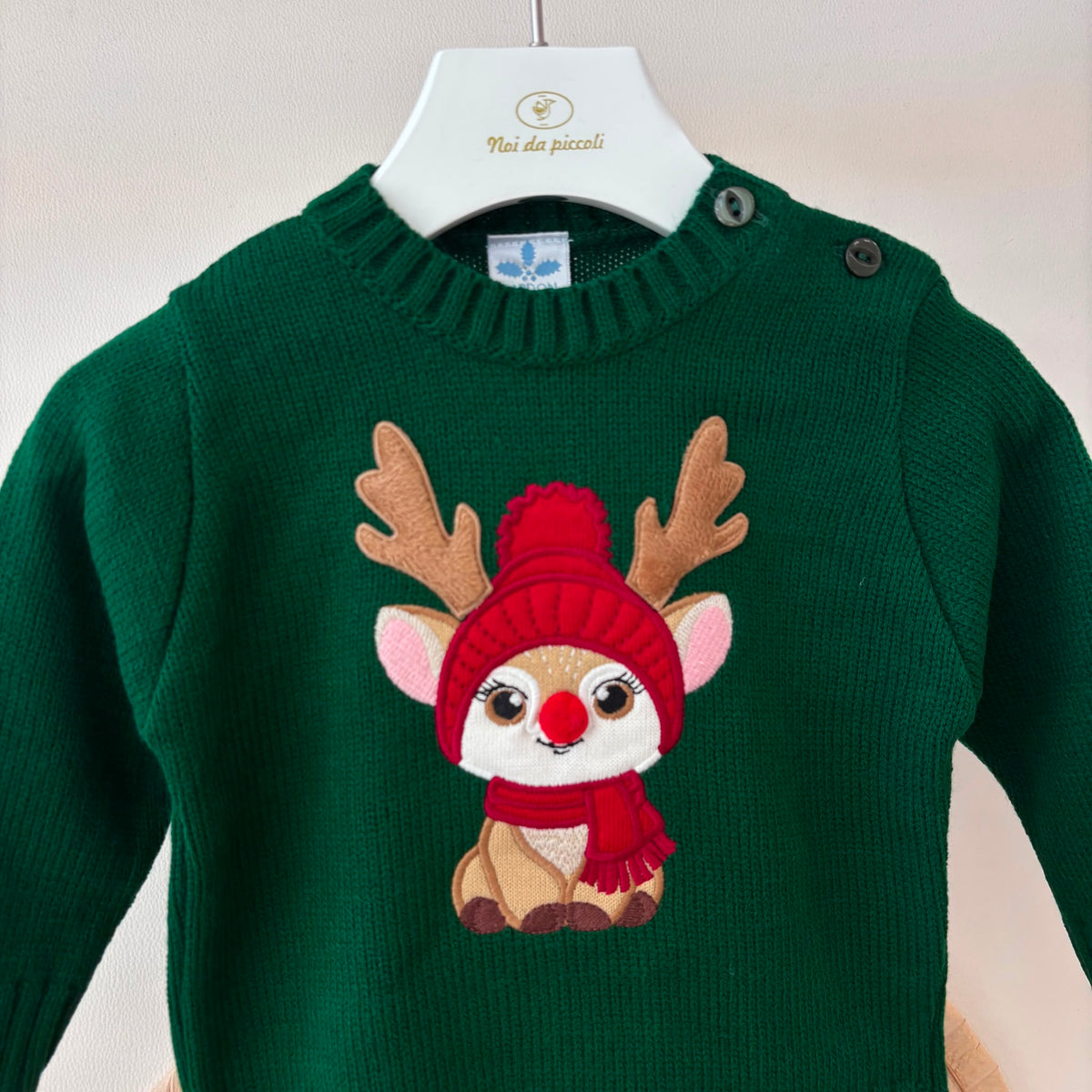 MAGLIONCINO Dolce Renna VERDE - Noi da piccoli