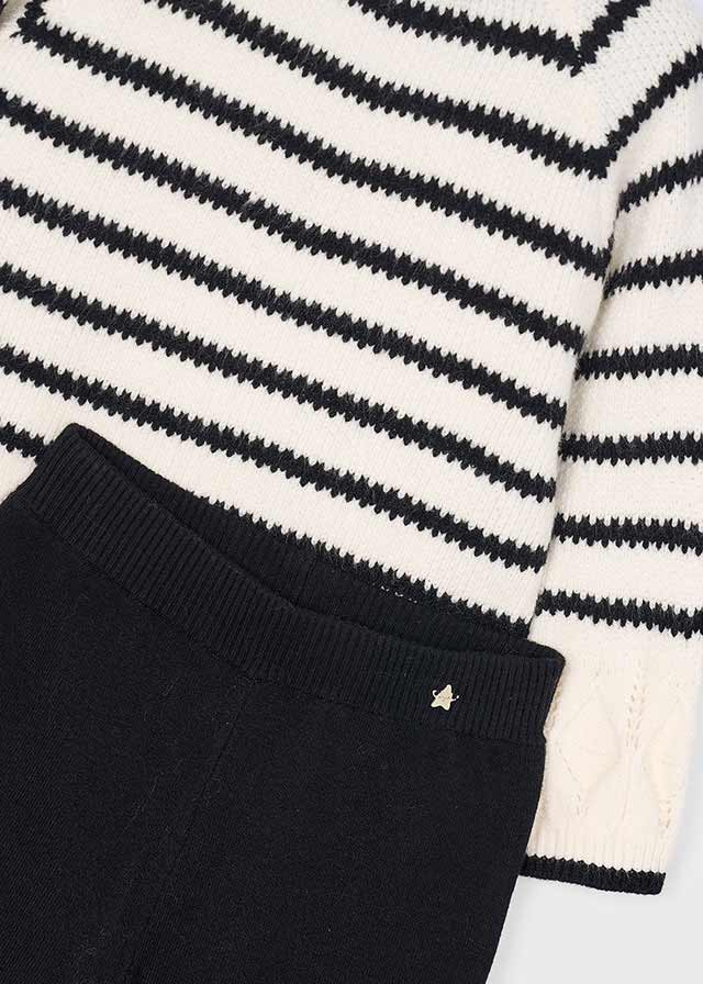MAGLIONCINO E PANTALONE COTONE CALDO Nero - Noi da piccoli