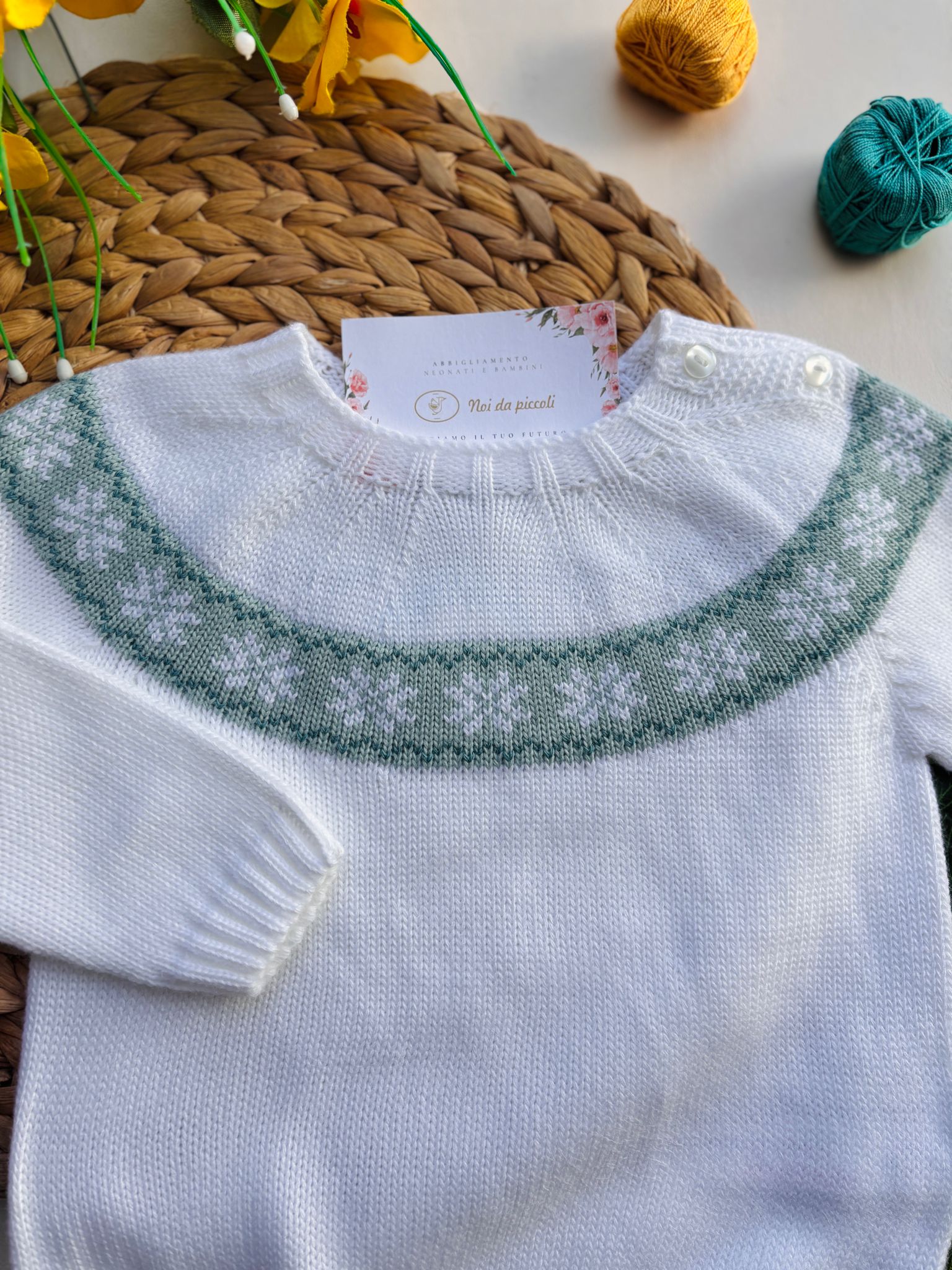 MAGLIONCINO FRIO FILATO CALDO PANNA - Noi da piccoli