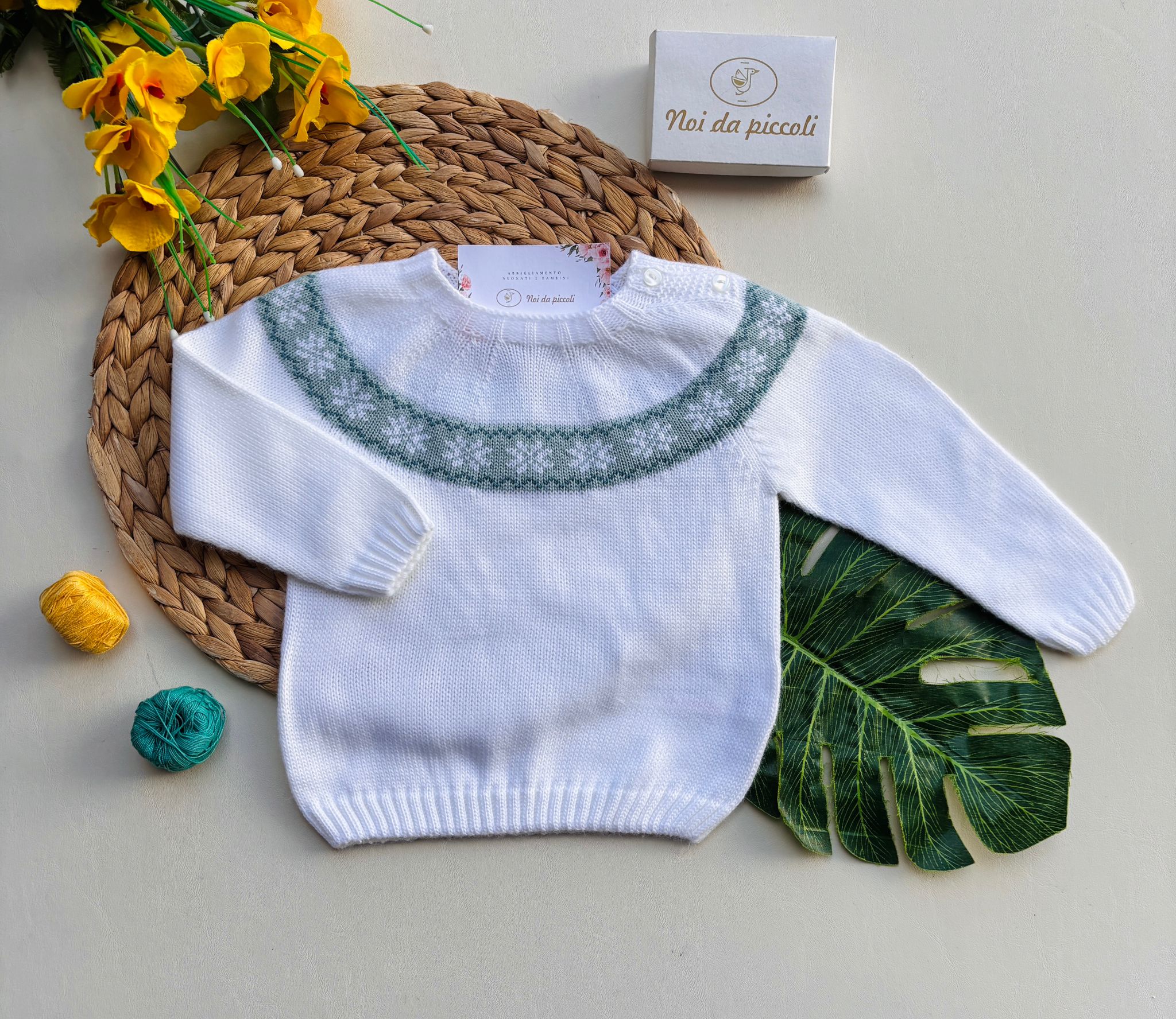 MAGLIONCINO FRIO FILATO CALDO PANNA - Noi da piccoli