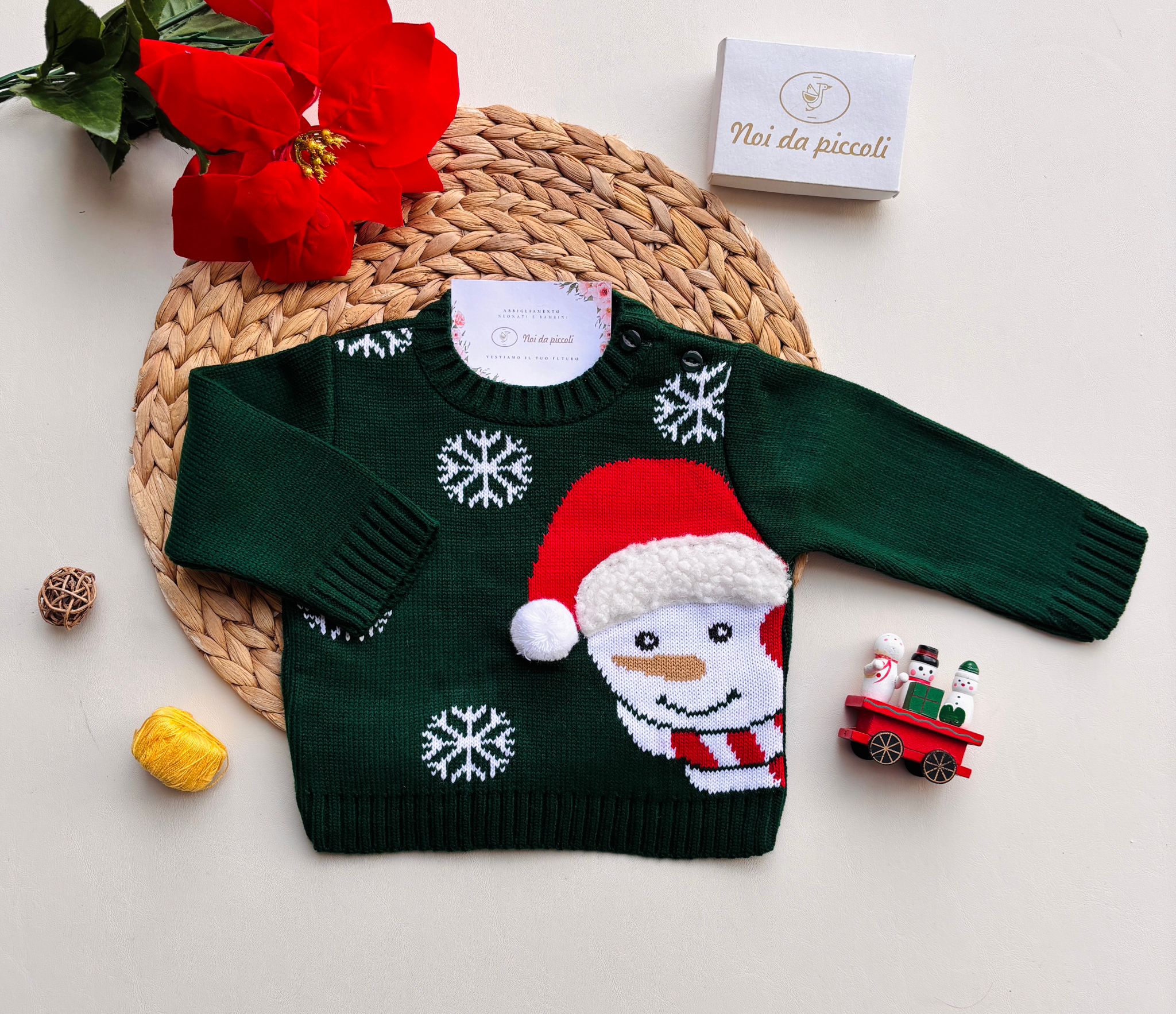 MAGLIONCINO FROST FILATO CALDO VERDE - Noi da piccoli