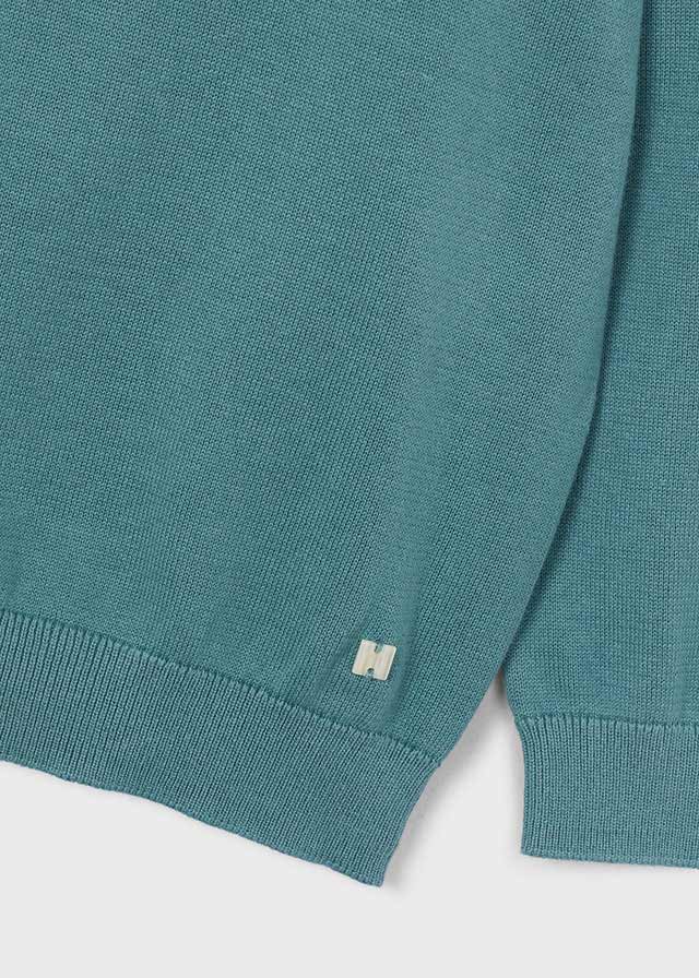 MAGLIONCINO IN COTONE VERDE - Noi da piccoli
