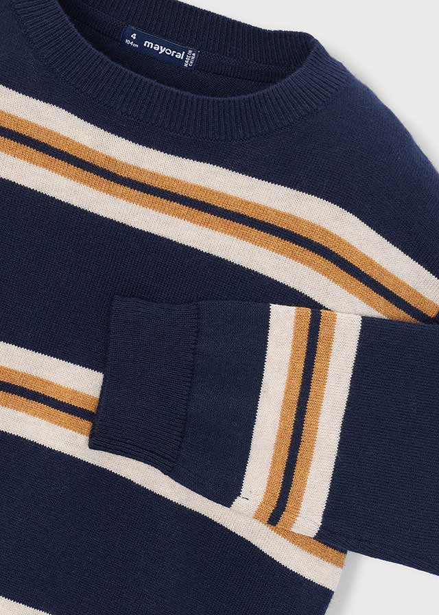 Maglione a Righe in Filato Caldo Blu Mayoral - dettaglio 1