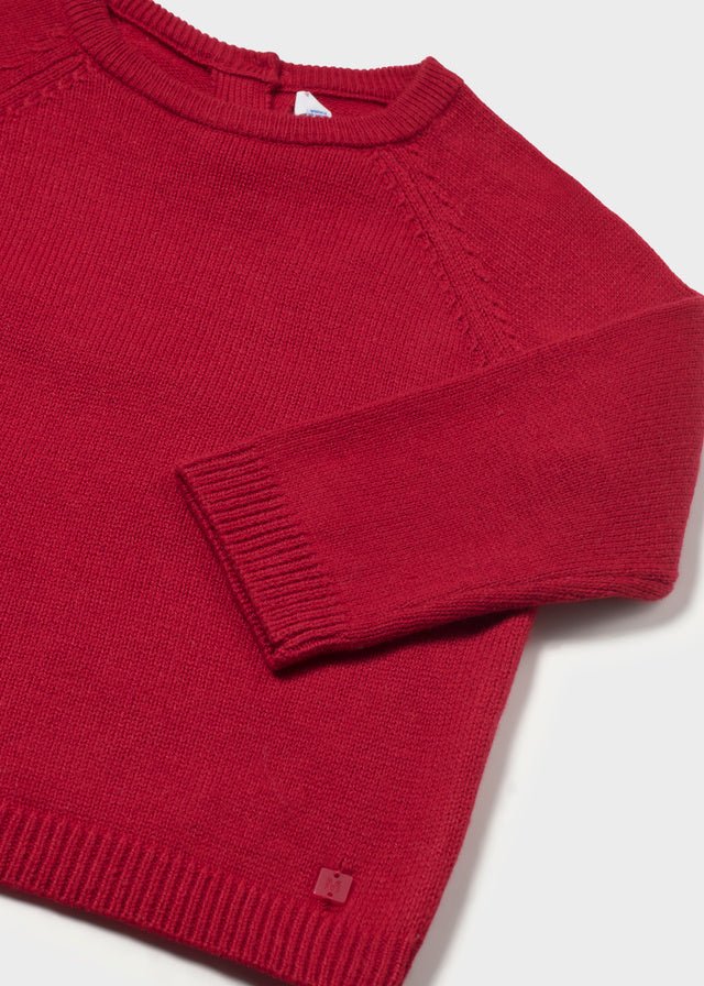 MAGLIONE ELEGANTE IN FILATO CALDO ROSSO - Noi da piccoli
