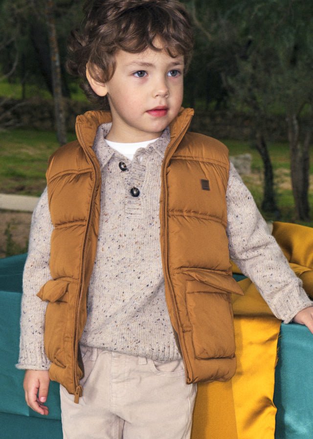 MAGLIONE IN FILATO CALDO BEIGE - Noi da piccoli