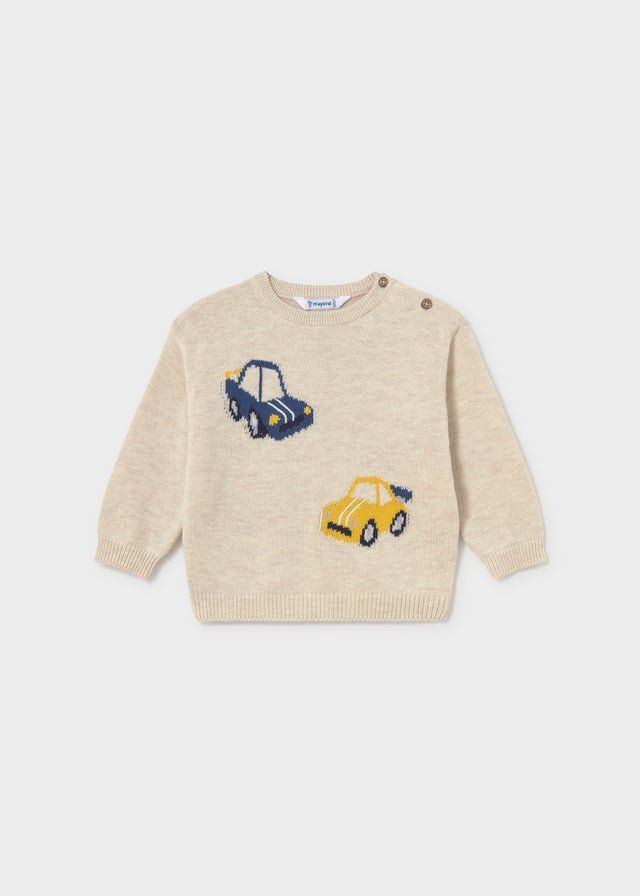 MAGLIONE IN FILATO CALDO BEIGE - Noi da piccoli