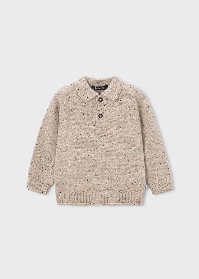 MAGLIONE IN FILATO CALDO BEIGE - Noi da piccoli