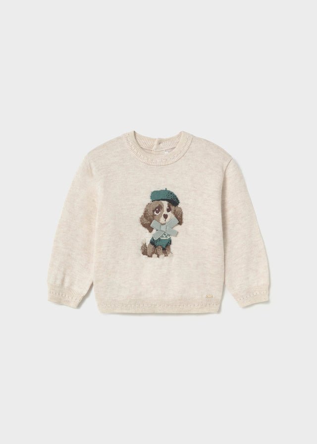 MAGLIONE IN FILATO CALDO BEIGE - Noi da piccoli