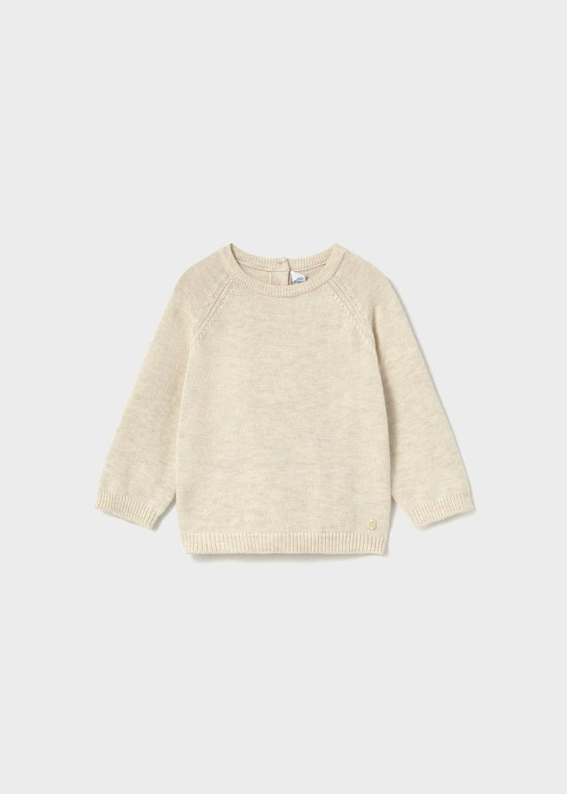 MAGLIONE IN FILATO CALDO BEIGE/MELANGE - Noi da piccoli