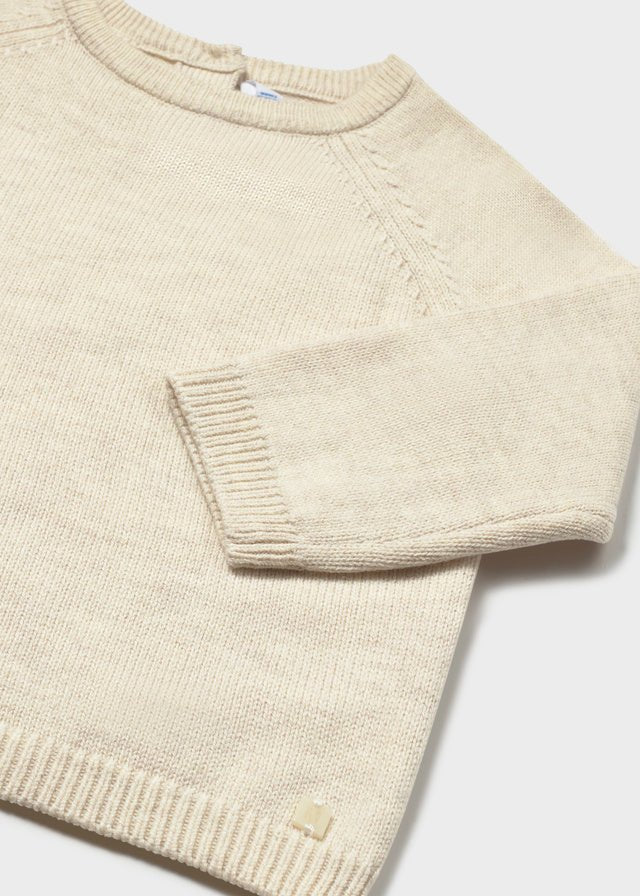 MAGLIONE IN FILATO CALDO BEIGE/MELANGE - Noi da piccoli